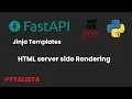 How return HTML with server side rendering in Fastapi with Jinja templates