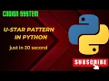 star pattern in python for loop star patterns python3 star patterns U pyramid shape in python