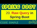 20 SQL query in Spring Boot Spring Boot Beginners Tutorial Code Simple