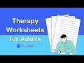 Therapy Worksheet for Adults