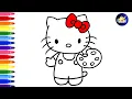 Hello Kitty Coloring Pages For Kids Hello Kitty Drawing For Kids dibujos-felices