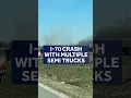 Fatal crash involving 3 semi-trucks closes I-70 near Odessa Missouri