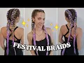HOW TO FEED IN DUTCH BRAIDS dutch braid with extensions FESTIVAL SUMMER 2024