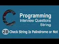 C Interview Questions tutorial - How to Find Whether the String is Palindrome or Not Codenemy