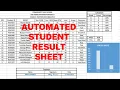 Automated Student Result Grading Sheet in Excel 2026 Student report card grade