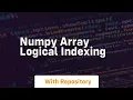 numpy array logical indexing
