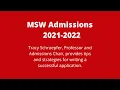 MSW Admissions Fall 2021
