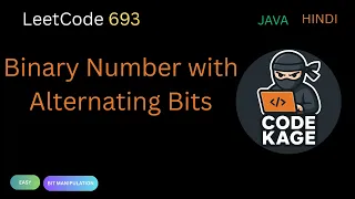 LeetCode 693 Binary Number with Alternating Bits Bit Manipulation Easy Java