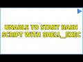Unable to start bash script with shell - exec