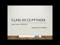 Class XII CS PYTHON - void function actual formal parameters