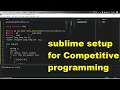 Sublime Setup For Competitive Programming Bangla