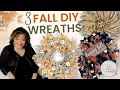 3 DIY Fall Wreaths That Look Expensive Anyone Can Make These - Fall Decor Made Easy for You