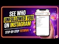How to See who Unfollowed You on Instagram 2026 How to Know who Unfollowed You on Instagram