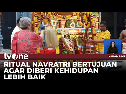 Umat Hindu di Jakarta Gelar Ritual Suci Navaratri di Yayasan Shri Sanathana Dharma Aalayam