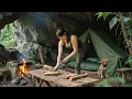 Download Lagu Solo two days Bushcraft, Overnight Under a Rock, DIY wooden furniture set, Military style