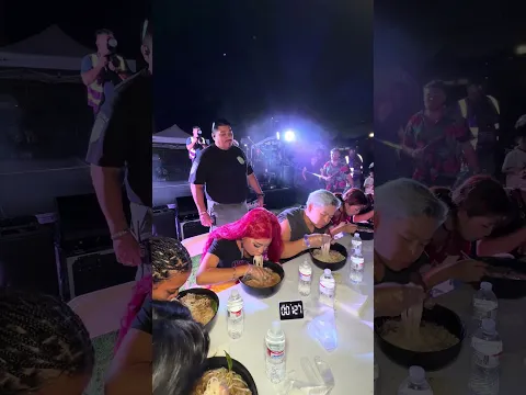 3lb Pho 🍲 Eating Contest at Asian Glow Festival in Huntington Beach, CA #rainaiscrazy