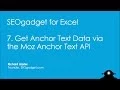 How to Get Moz Anchor Text Data into Excel