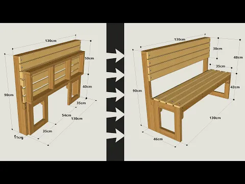 Download MP3 HOW TO MAKE A SIMPLE FOLDING BENCH STEP BY STEP