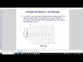 Simple Pendulum Lab Design