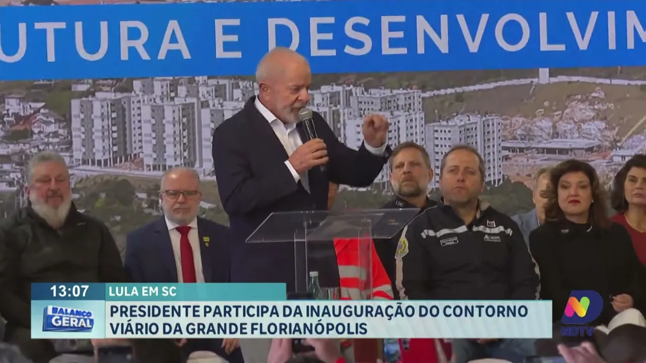 Lula em SC: presidente participa da inauguração do contorno viário da grande Florianópolis