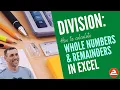 How to calculate whole numbers and remainders in Excel using INT and MOD