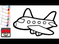 Toy Airplane Drawing Painting Coloring for Kids Toddlers Easy Gouache Painting
