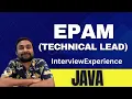 Epam Java Developer Round-1 Interview Experience 2025