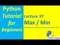 Find Maximum or Minimum Number using Nested If Else Python Tutorial for Beginners