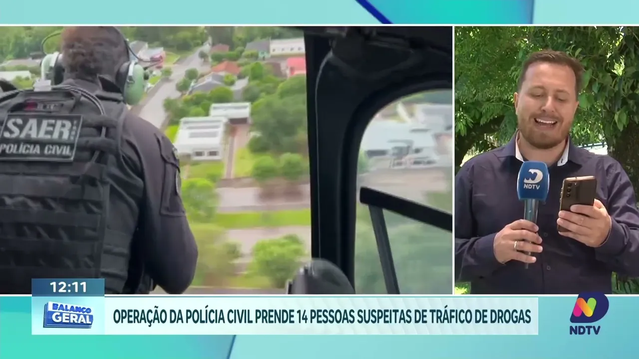 Megaoperação da Polícia Civil Prende 14 Pessoas por Tráfico de Drogas em São Lourenço do Oeste