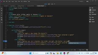 JavaScript Tutorial 16 - Functions Buttons and Switch Statements Part 3