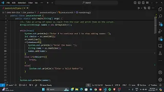 Take an ArrayList of names as input from the user and print them on the screen in JAVA