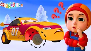 Where Is My Wheel? 🚗 | Car Rescue Adventure | GiggleBellies