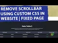 How to Remove Scrollbar using Custom CSS in Website Fixed Page WordPress PHP