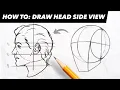 HOW TO DRAW Head Side View Easy Beginner Proportion Tutorial