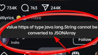 value https of type java lang string cannot be converted to jsonarray problem