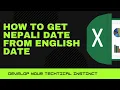 Formula to convert nepali date to english date in excel this formula you need to know