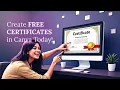 How to Make a Certificate of Appreciation in Canva Free Template