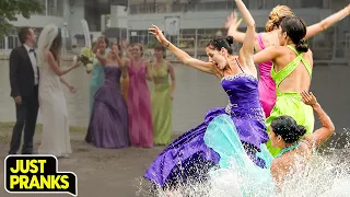 Catching the Bouquet Went VERY Wrong! 😂💦 | Just Pranks
