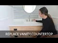 Install a Solid Surface Bathroom Vanity Top Replace Vanity Countertop
