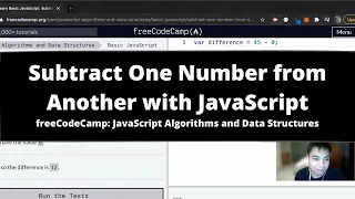 Subtract One Number from Another with JavaScript Basic JavaScript freeCodeCamp tutorial