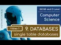 IGCSE Computer Science 2023-25 - Topic 9 DATABASES 1