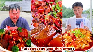Mukbang Songsong Eating Challenge Spicy Hot Pot Bread Crab Chinese Food Songsong And Ermao 