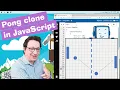 Pong clone in JavaScript p5 js API in codeguppy com