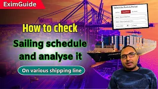 How to Check Shipping line schedule and Analyze it Container Booking Schedule Sailing Schedules