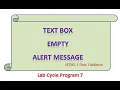 Text Box Empty Alert Message I required attribute of HTML 5 Data Validation