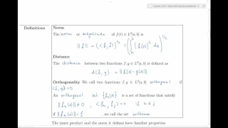 Math 4564 - 10 Function Spaces and Orthogonality