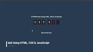 Field Using HTML CSS JavaScript