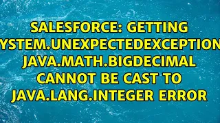 Getting System UnexpectedException java math BigDecimal cannot be cast to java lang Integer error