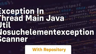 exception in thread main java util nosuchelementexception scanner