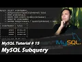 SQL Tutorial 15 SUBQUERY - CodeLikeLD Tagalog Tutorials